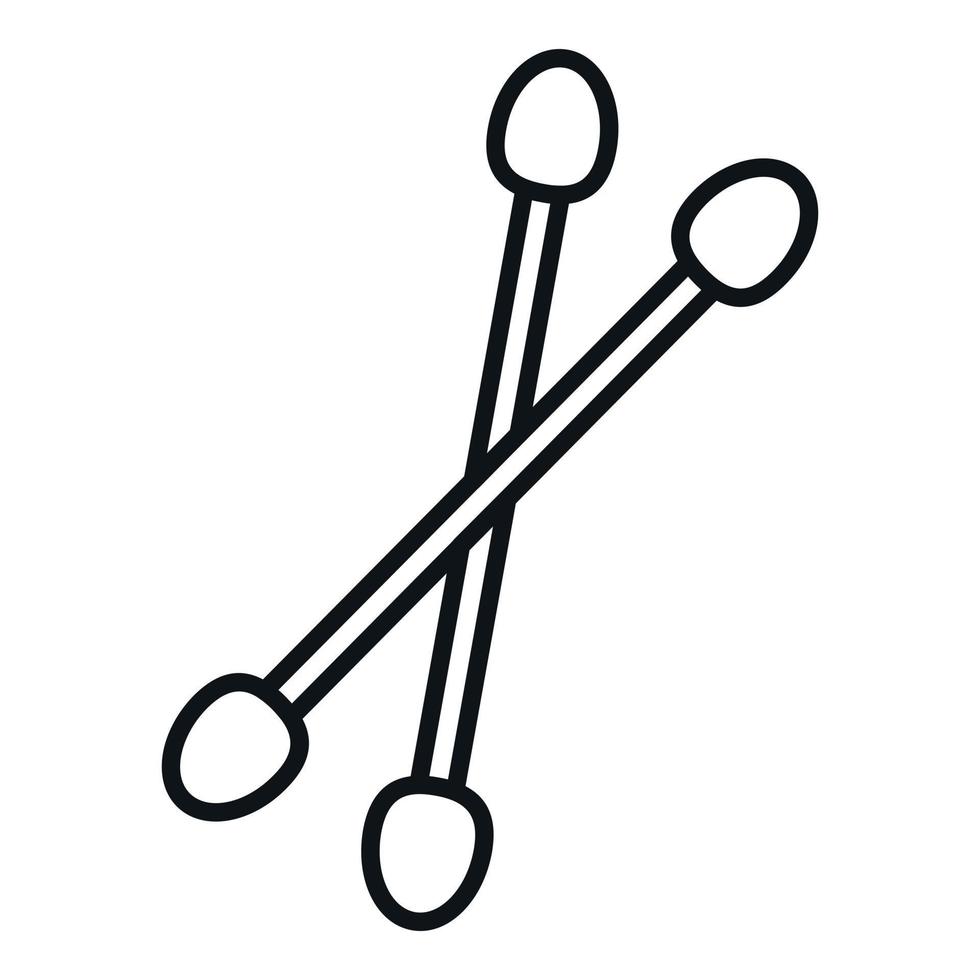 Test swab icon outline vector. Health system vector