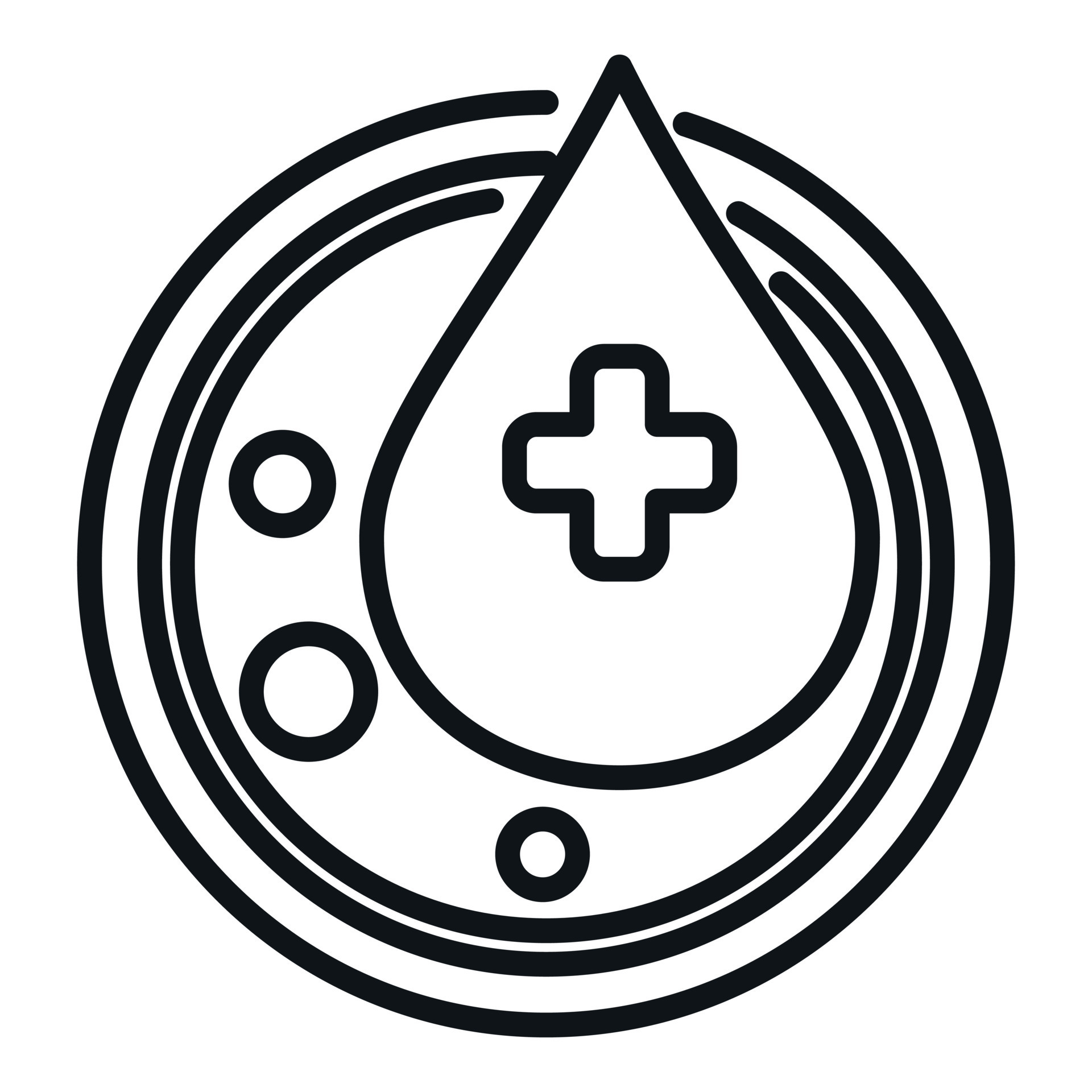 Blood drop icon outline vector. Shield system 22873666 Vector Art at