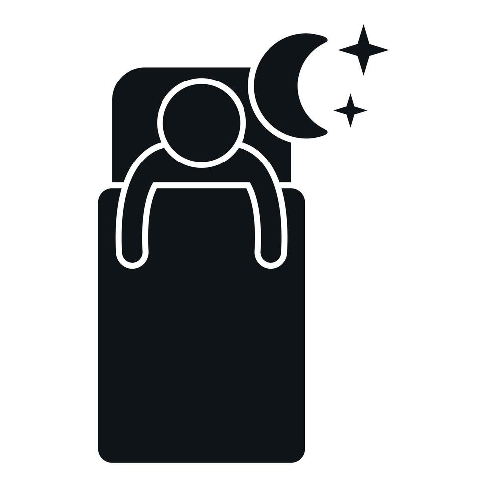 dormir problema icono sencillo vector. estrés trastorno vector