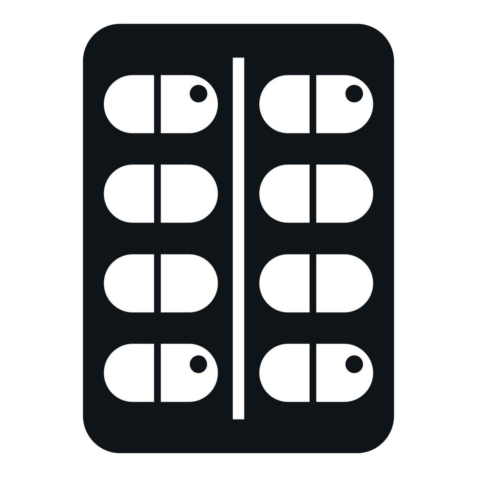 Sleep pills icon simple vector. Insomnia problem vector