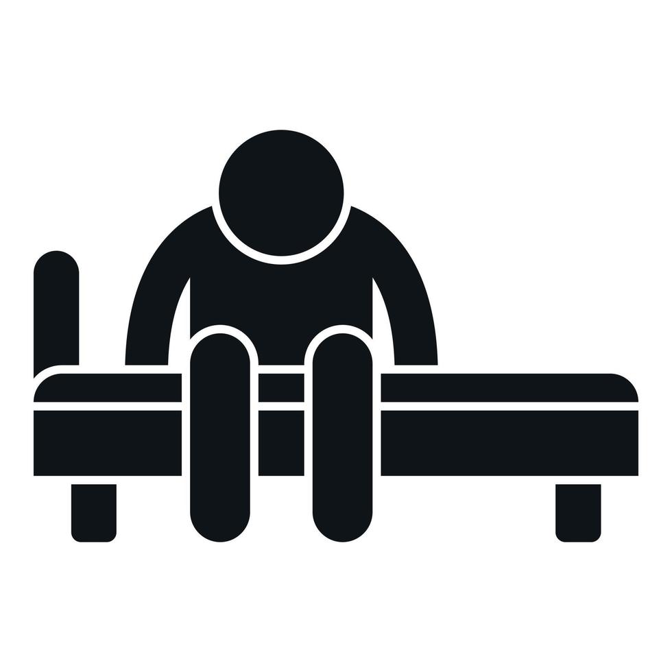 Person awake icon simple vector. Sleep problem vector