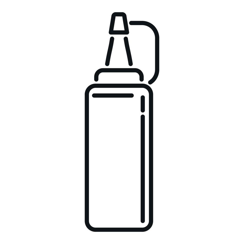 Mustard bottle icon outline vector. Bbq meat vector