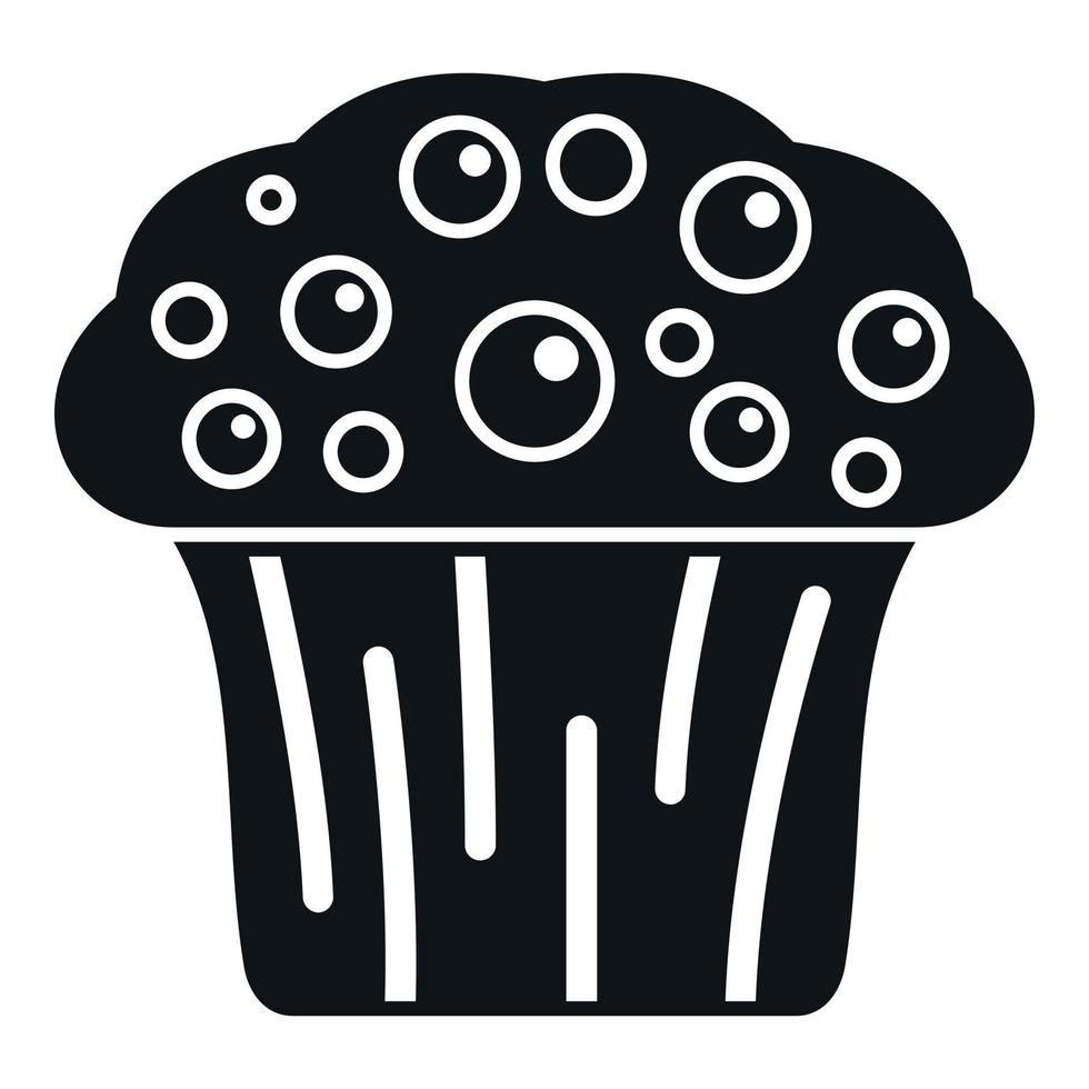 Breakfast muffin icon simple vector. Cake food vector