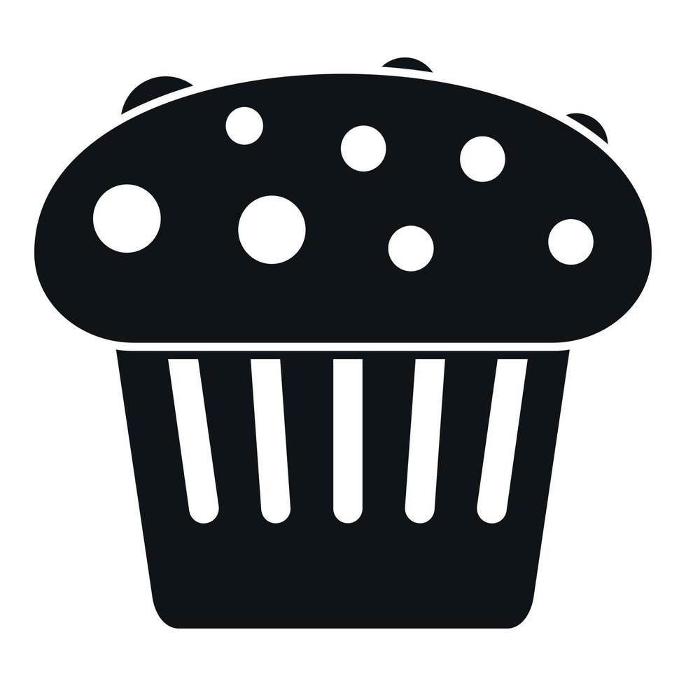 Dessert muffin icon simple vector. Cake food vector