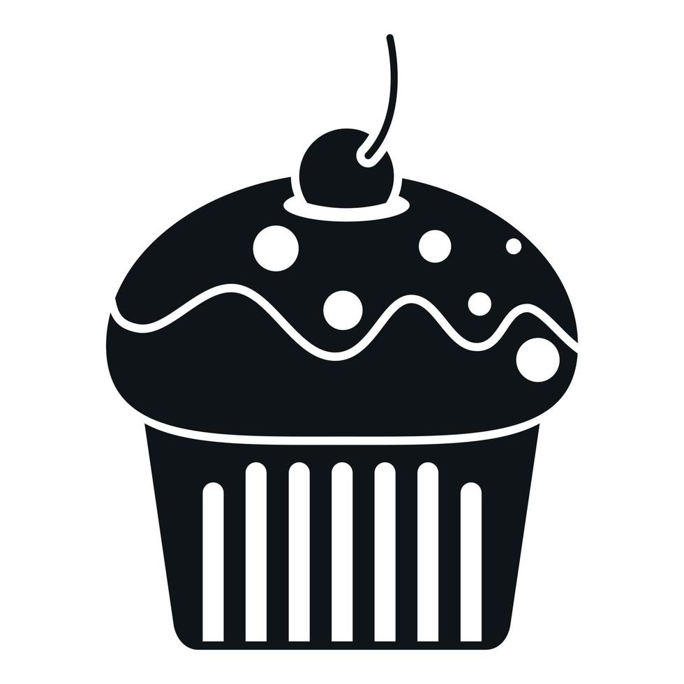 Pastry muffin icon simple vector. Cake food vector