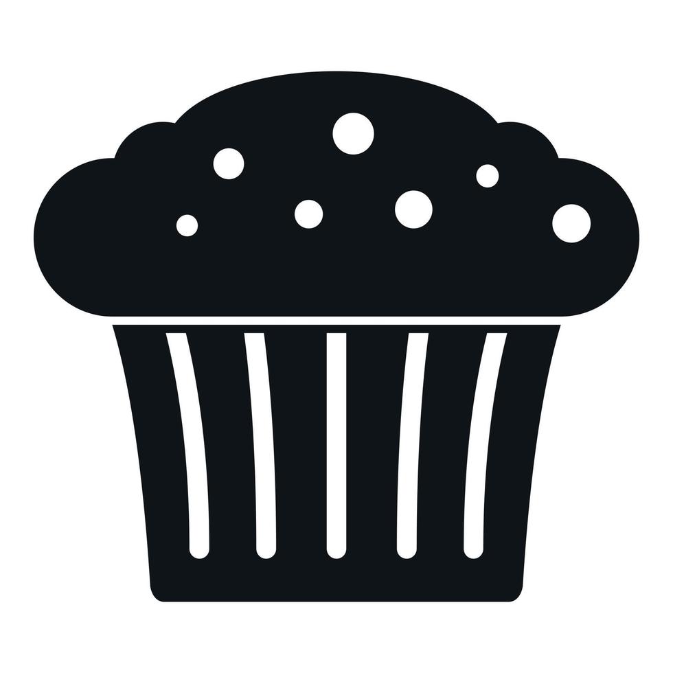 Snack muffin icon simple vector. Cake food vector