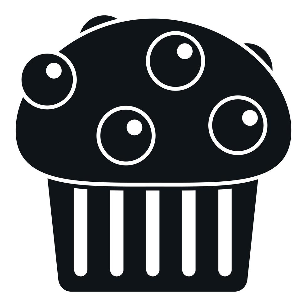 Bakery muffin icon simple vector. Cake food vector