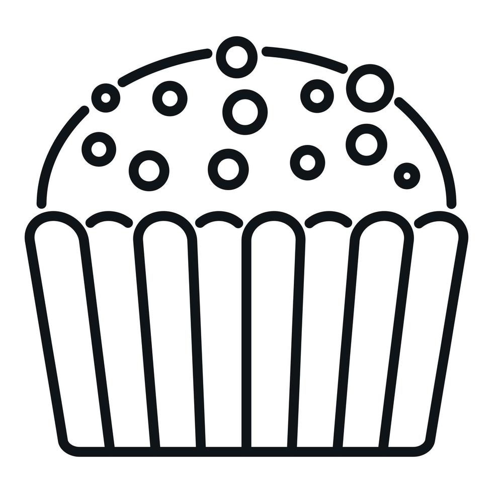 Traditional muffin icon outline vector. Cake food 22873877 Vector Art