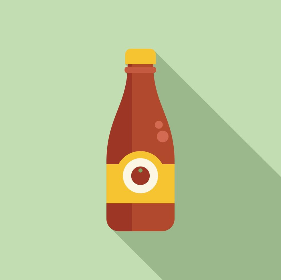 Meat ketchup icon flat vector. Food steak vector