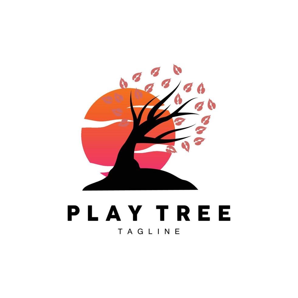 Tree Logo Design, Playground Vector, Education Tree Icon vector