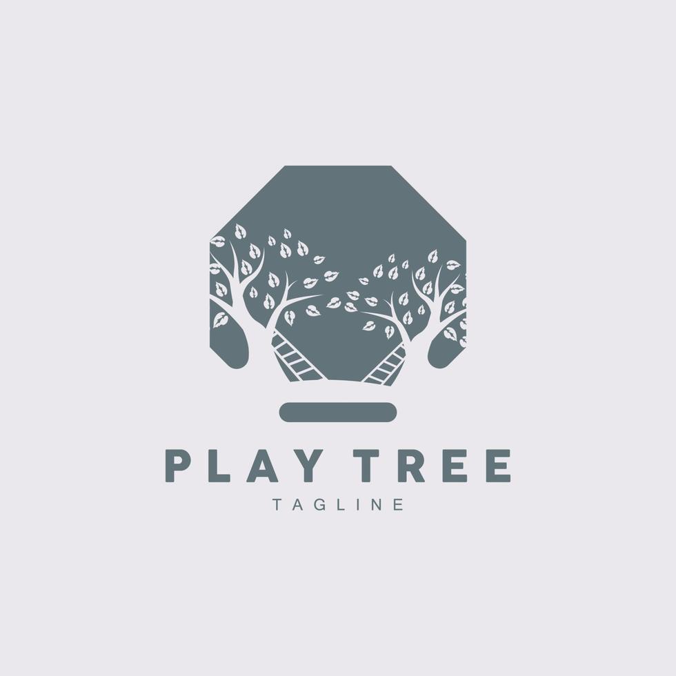 Tree Logo Design, Playground Vector, Education Tree Icon vector