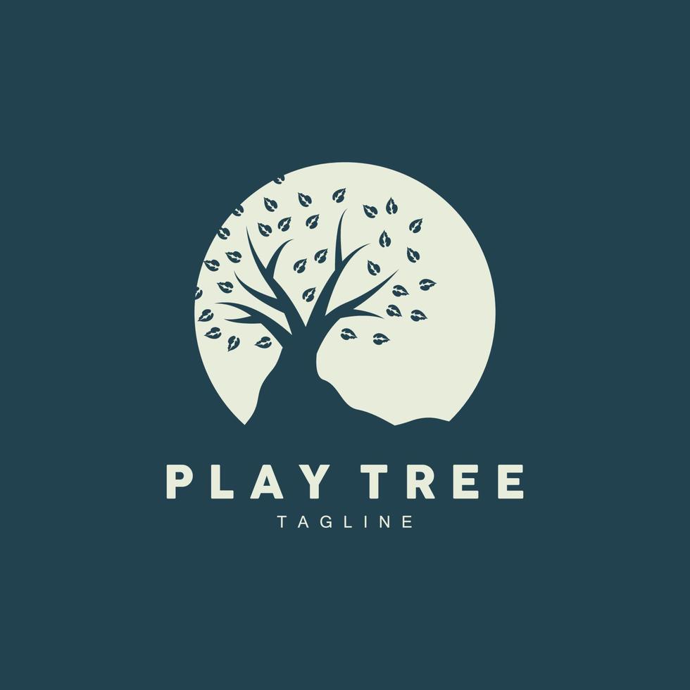 Tree Logo Design, Playground Vector, Education Tree Icon vector