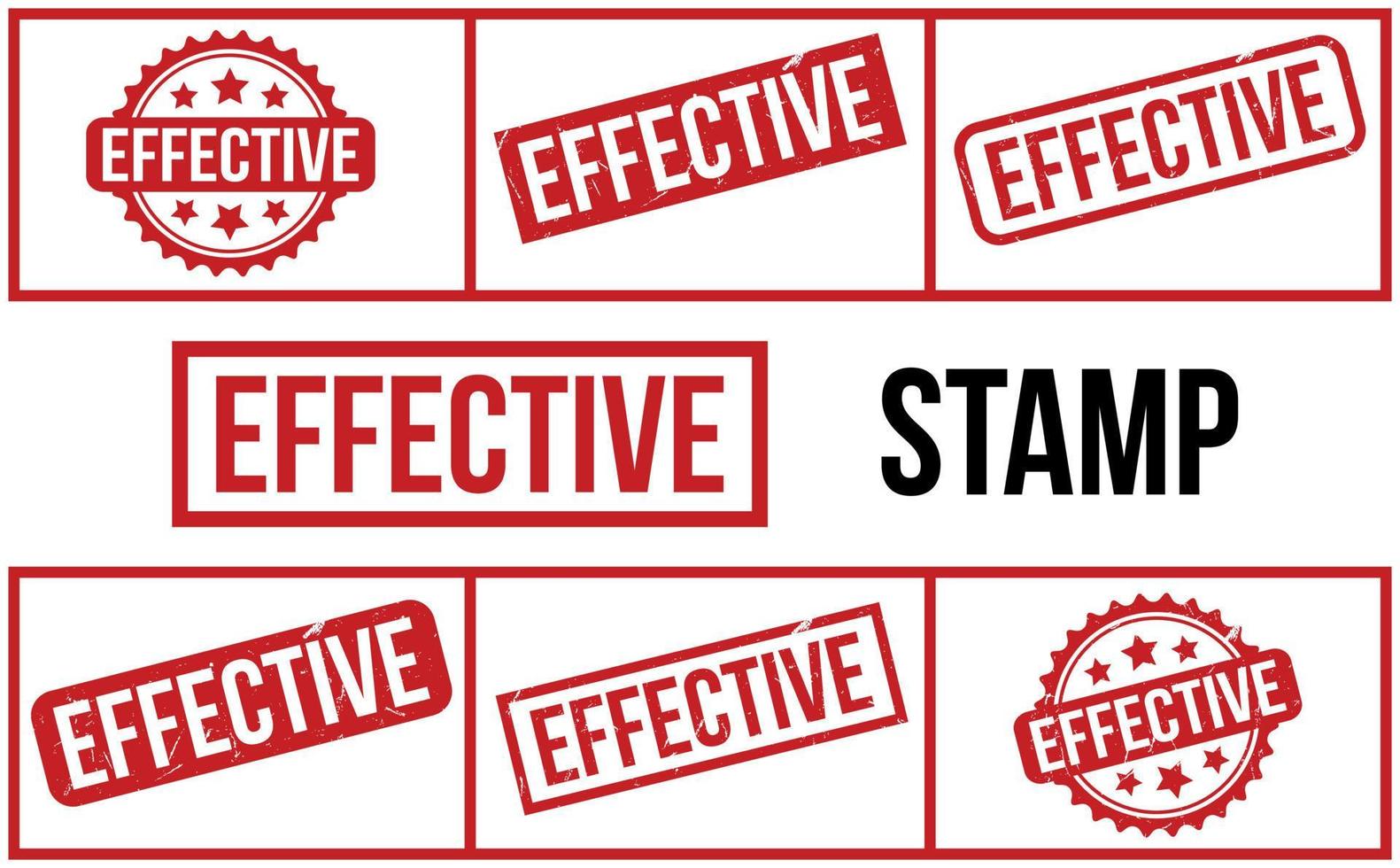 Effective  Rubber Stamp set Vector