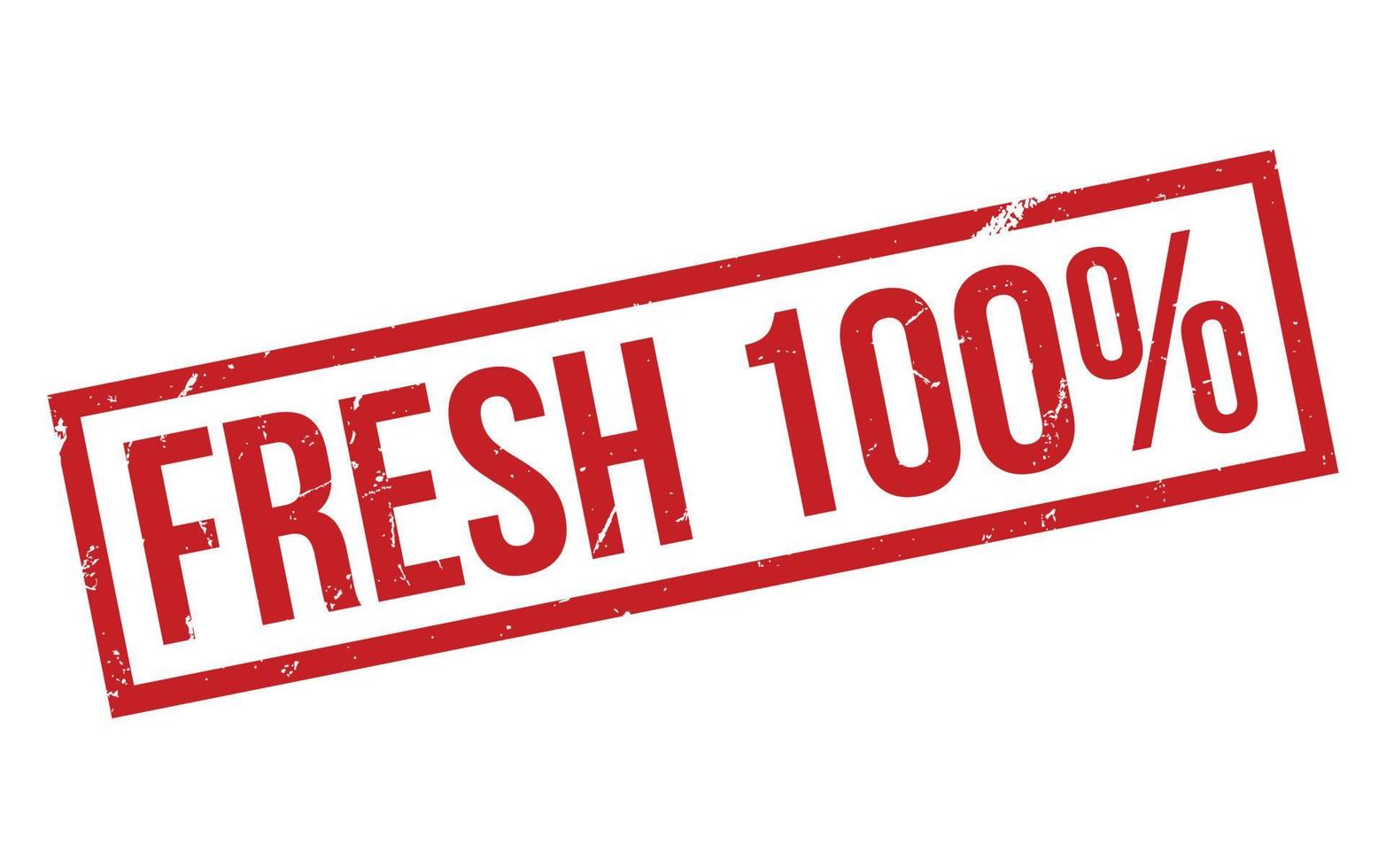Fresh 100 Percent Rubber Stamp Seal Vector
