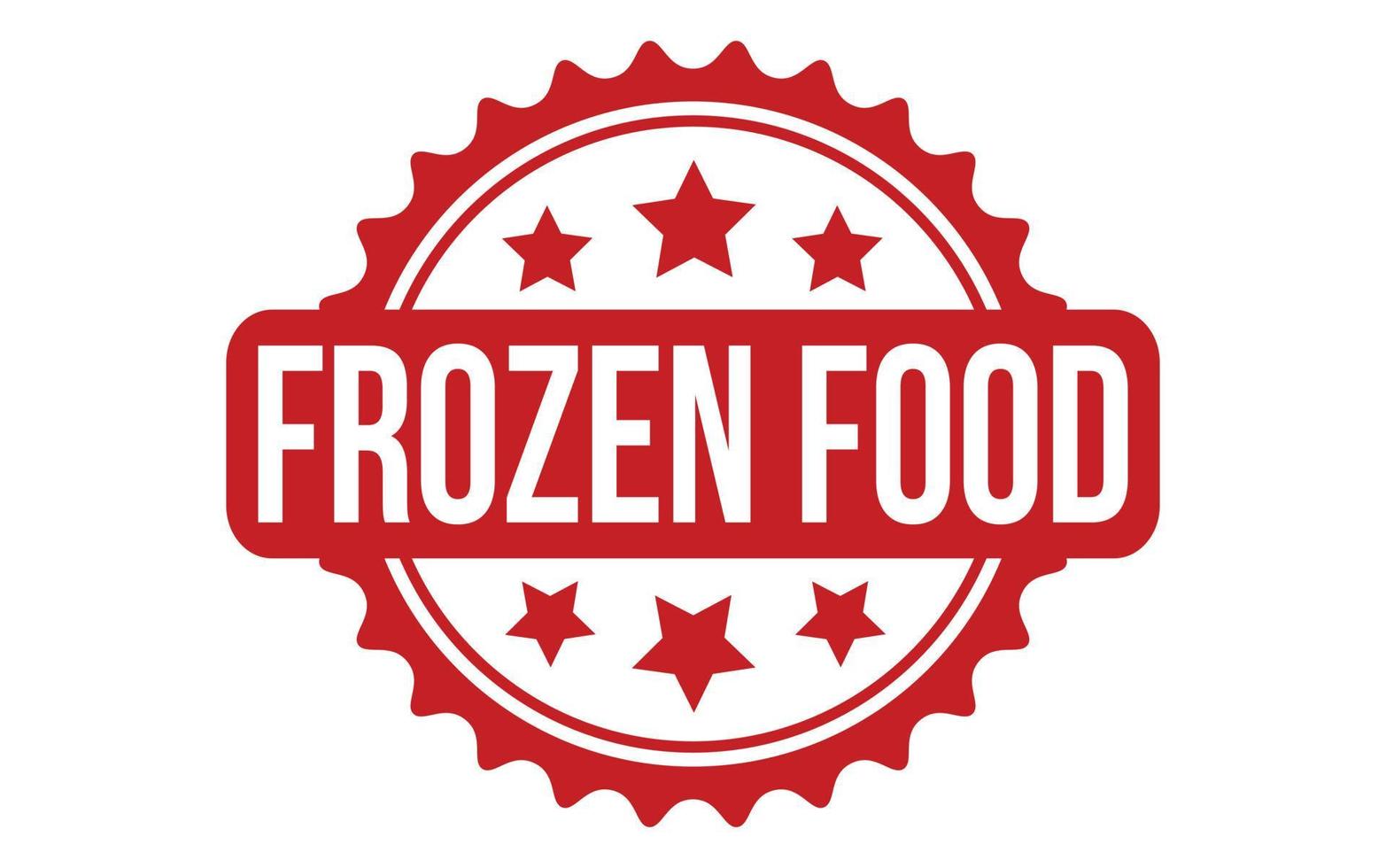 Frozen Food Rubber Stamp Seal Vector