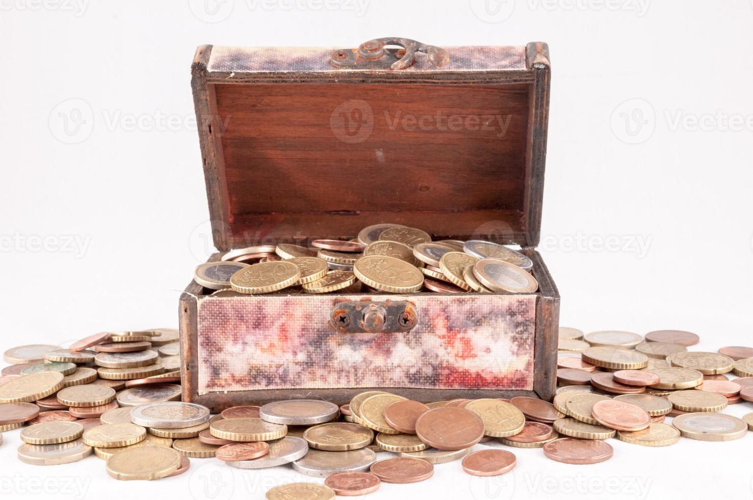 A chest with coins photo