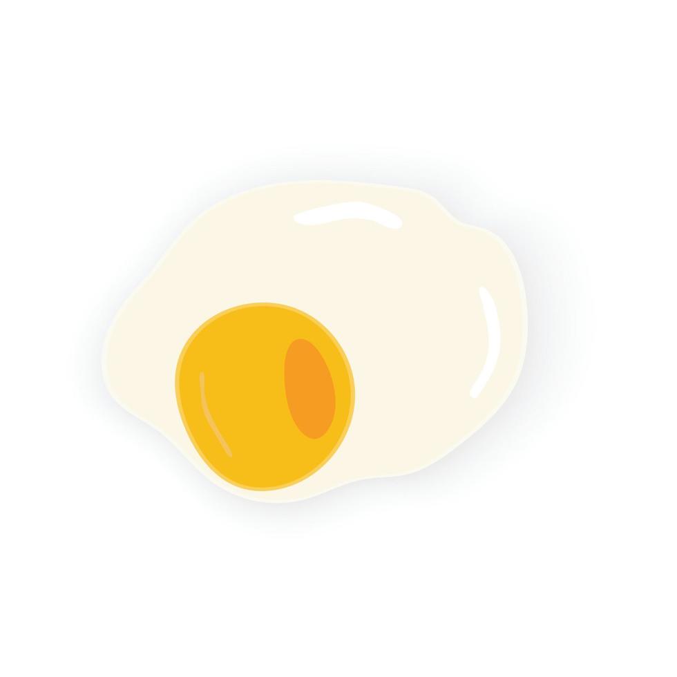 Fried egg with hand-drawing design vector