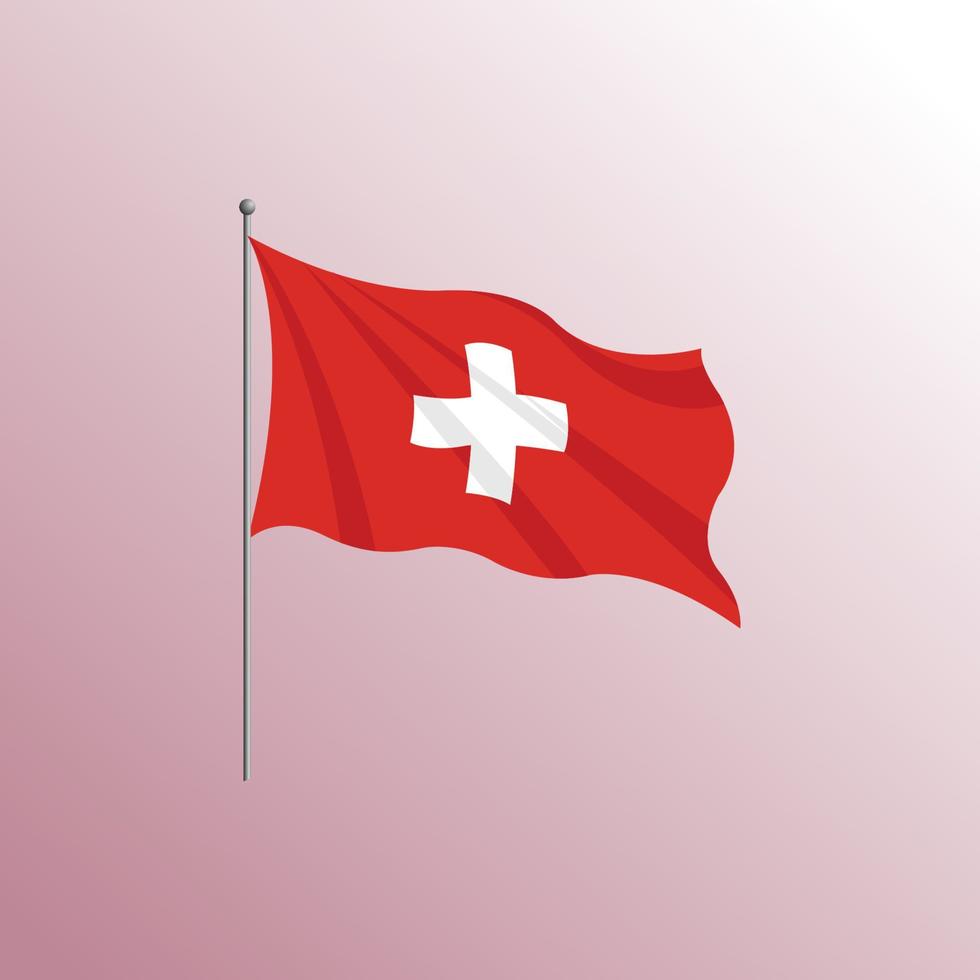 bandera de Suiza prima vector ilustración