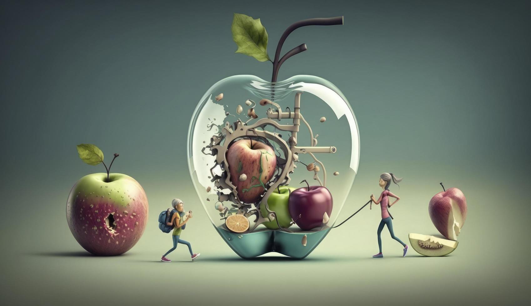 World Mental Health day illustration concept, World Health Day Images, Heartbeat, Stethoscope, world health day April 7, poster, banner, design, theme, 2023, Generate Ai photo
