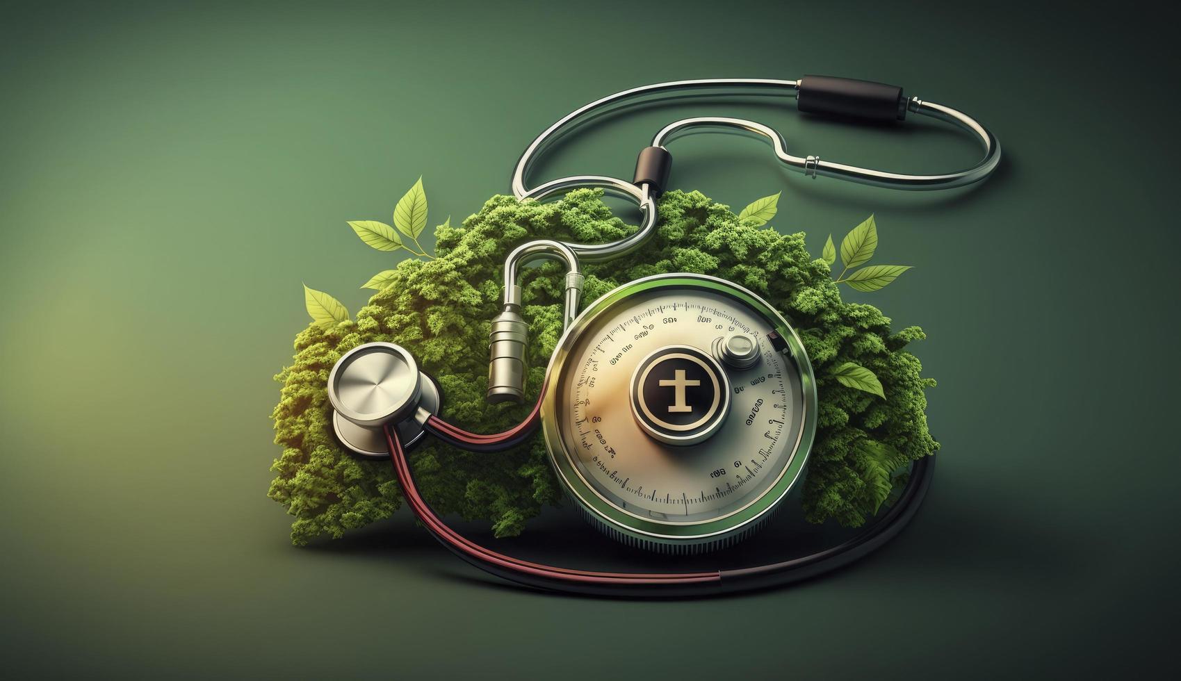 World Mental Health day illustration concept, World Health Day Images, Heartbeat, Stethoscope, world health day April 7, poster, banner, design, theme, 2023, Generate Ai photo