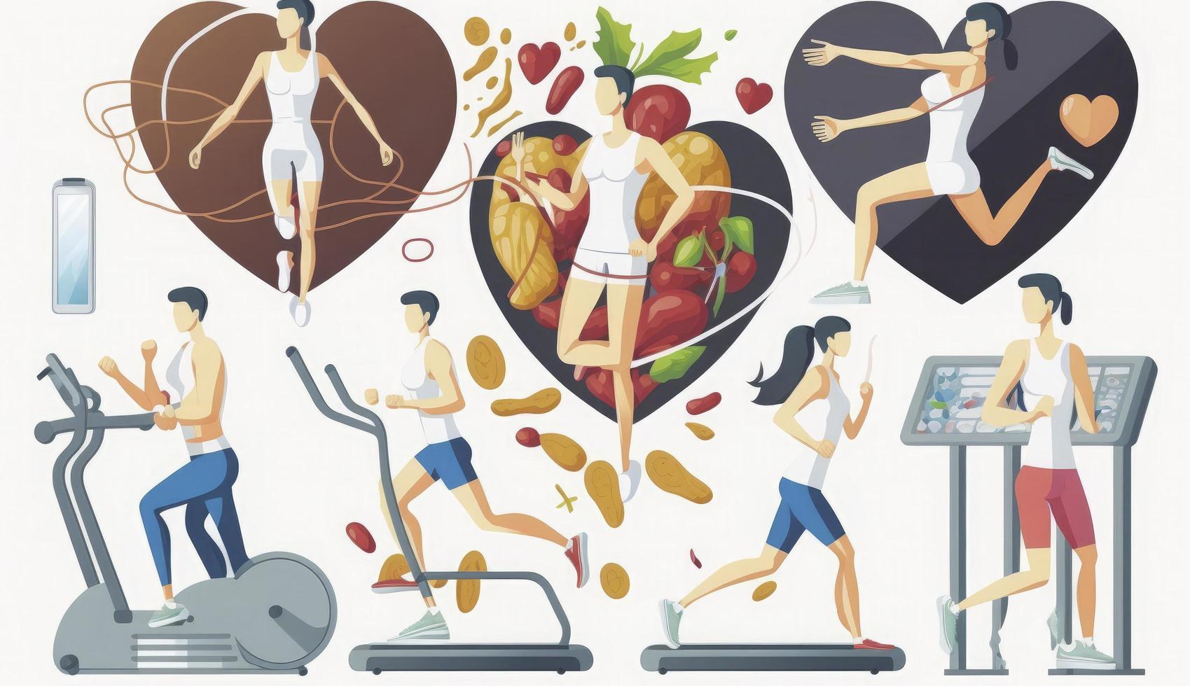 World Mental Health day illustration concept, World Health Day Images, Heartbeat, Stethoscope, world health day April 7, poster, banner, design, theme, 2023, Generate Ai photo