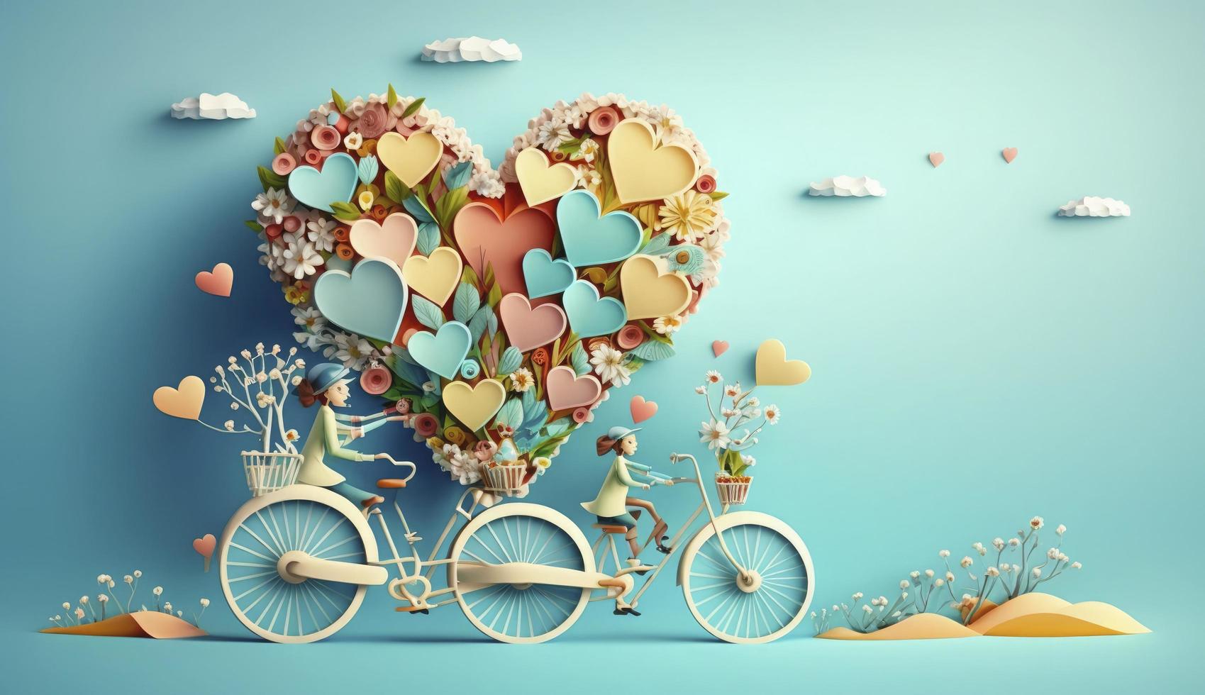 World Mental Health day illustration concept, World Health Day Images, Heartbeat, Stethoscope, world health day April 7, poster, banner, design, theme, 2023, Generate Ai photo