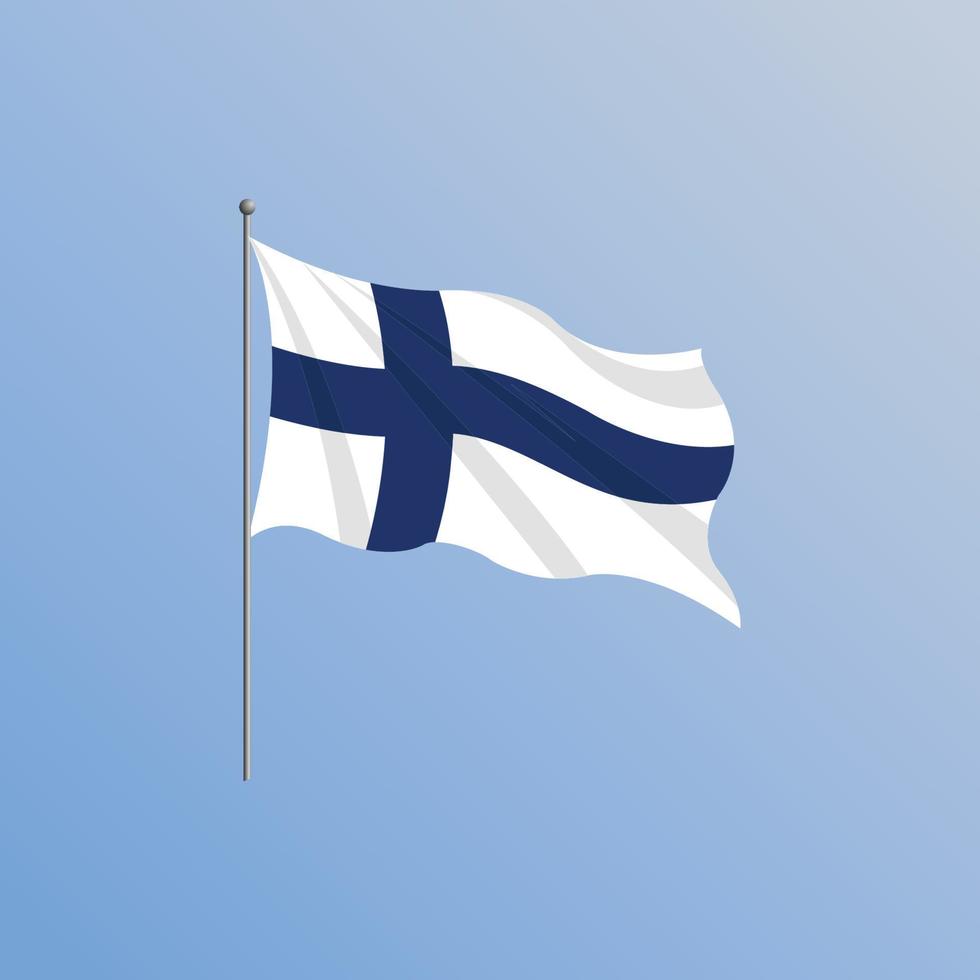 Flag of Finland premium vector illustration