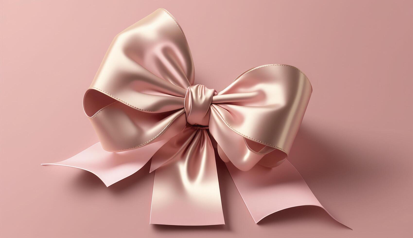 pink bow on a pink background , photo