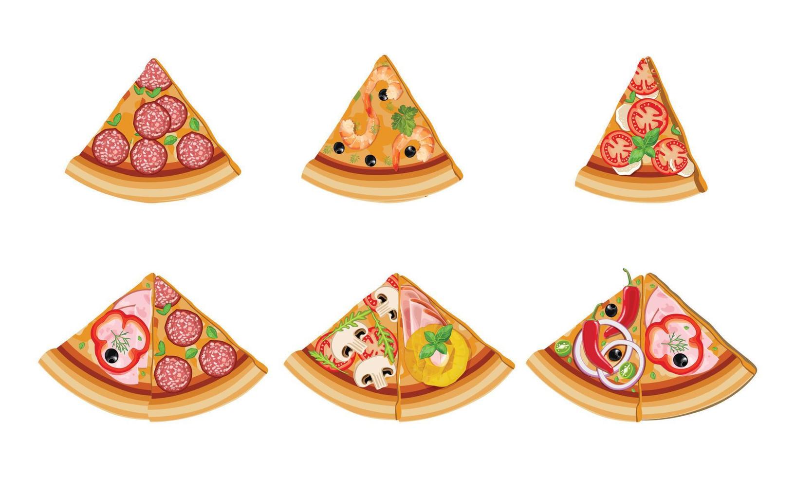 Pizza rebanada vector Arte ilustración