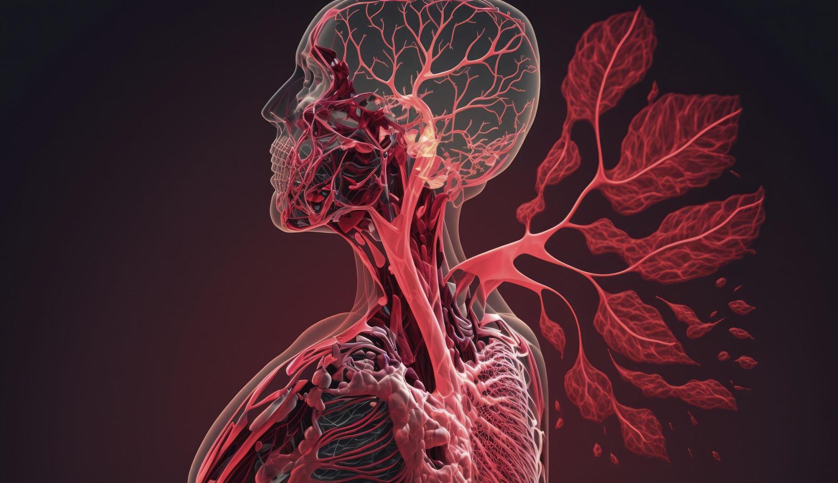 3d rendered medically accurate illustration of lung cancer, Lung cancer diagnosis and Human lungs disease. Lung Cancer or Pneumonia, Anatomy, healthcare or medicine concept , Generate Ai photo