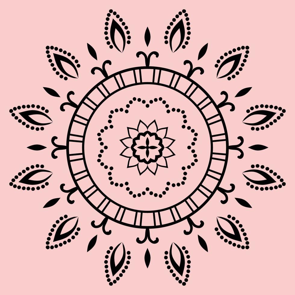 Single color Beautiful Folk style motif.eps vector