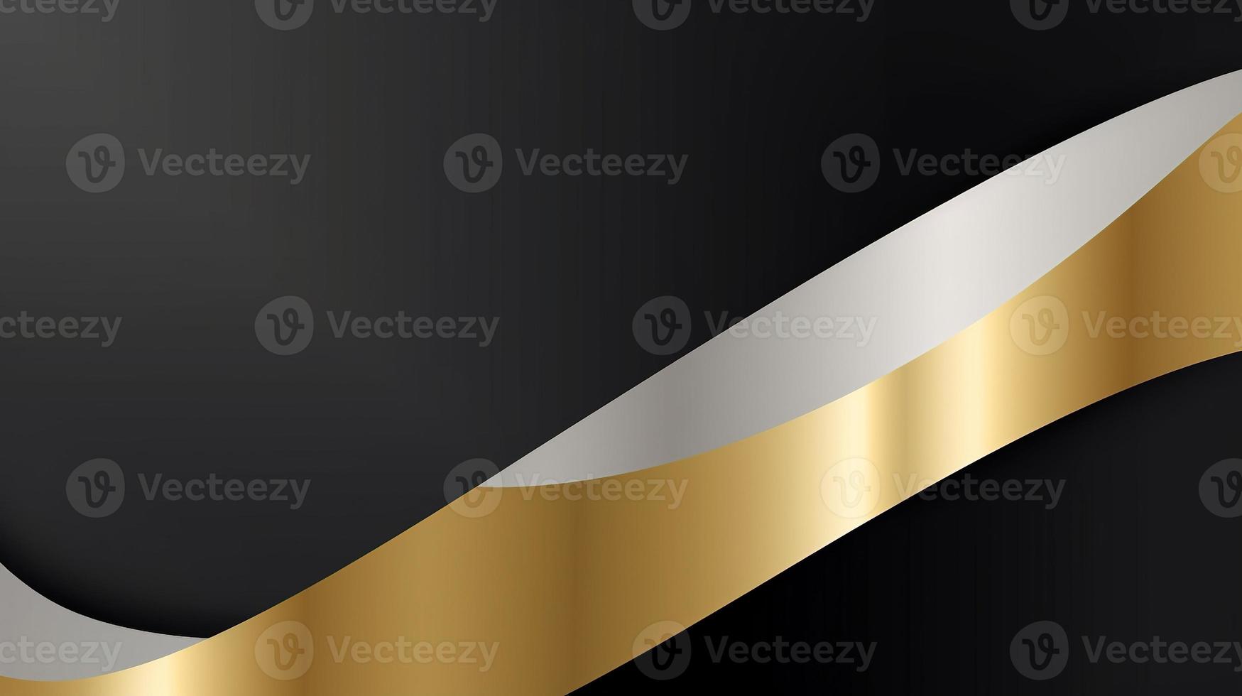 Abstract black and golden background. Luxury design photo