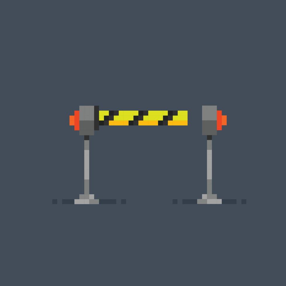 portal in pixel art style vector