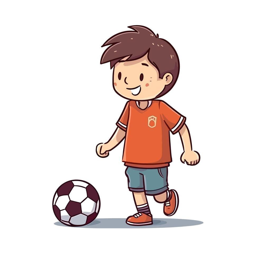 chico jugando fútbol americano vector ilustración ai