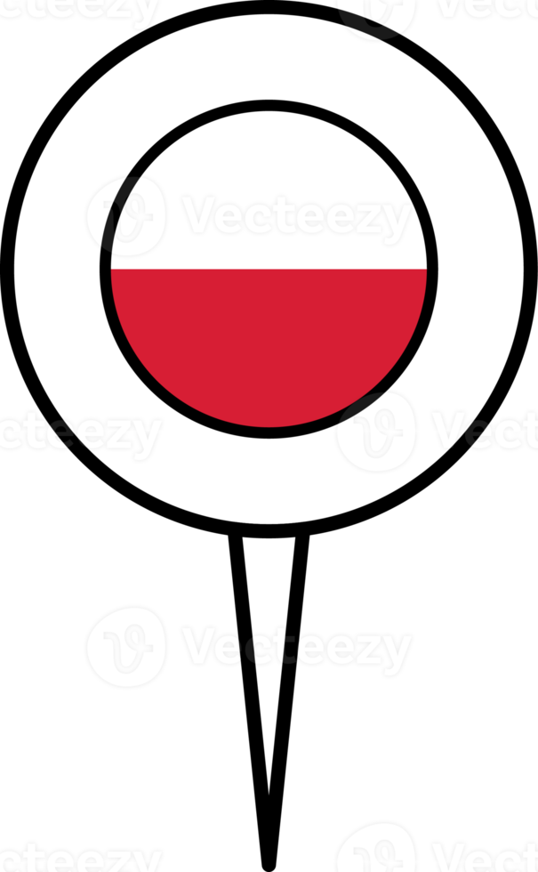Poland flag pin location icon. png