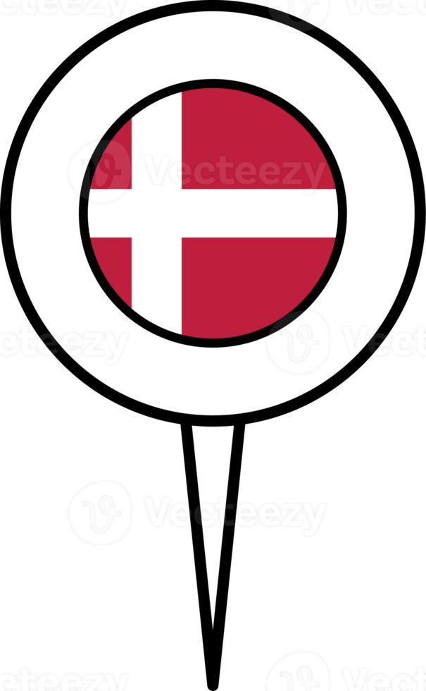 Denmark flag pin location icon. png