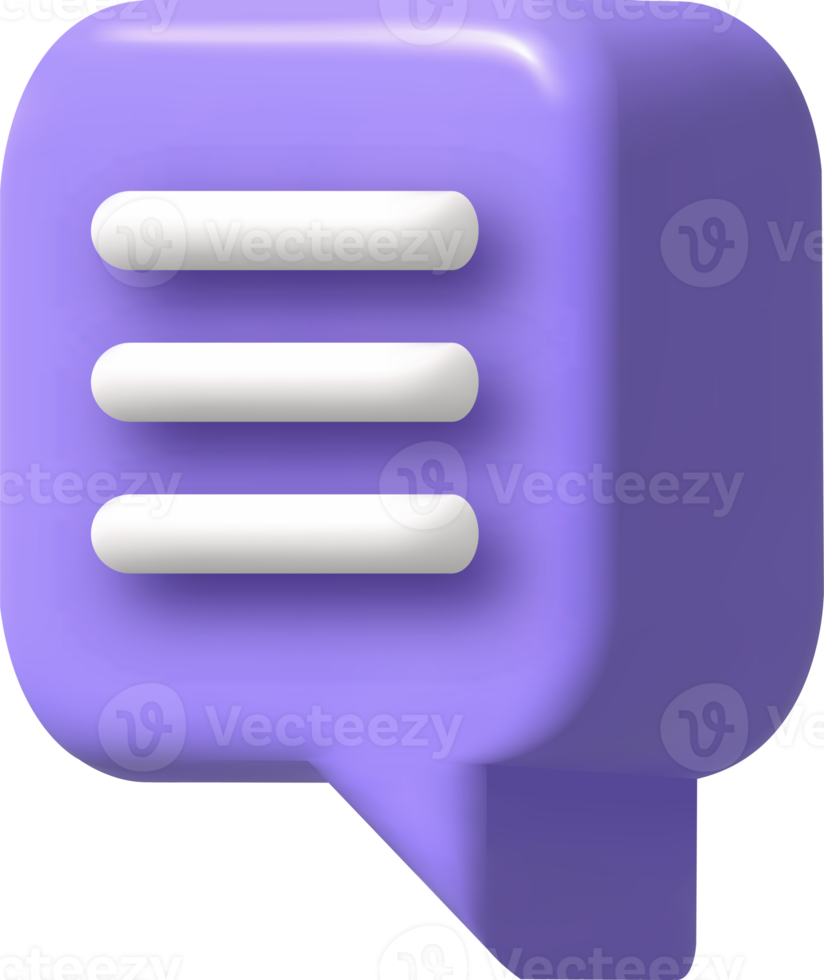 speech bubble 3d icon, illustration, communication dialog bubble. png