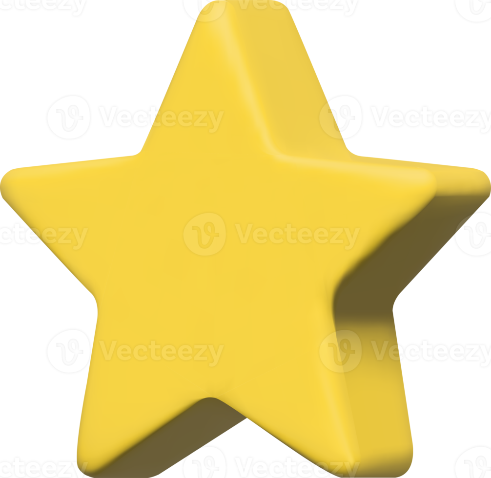 Realistic 3d star icons design of the object. png