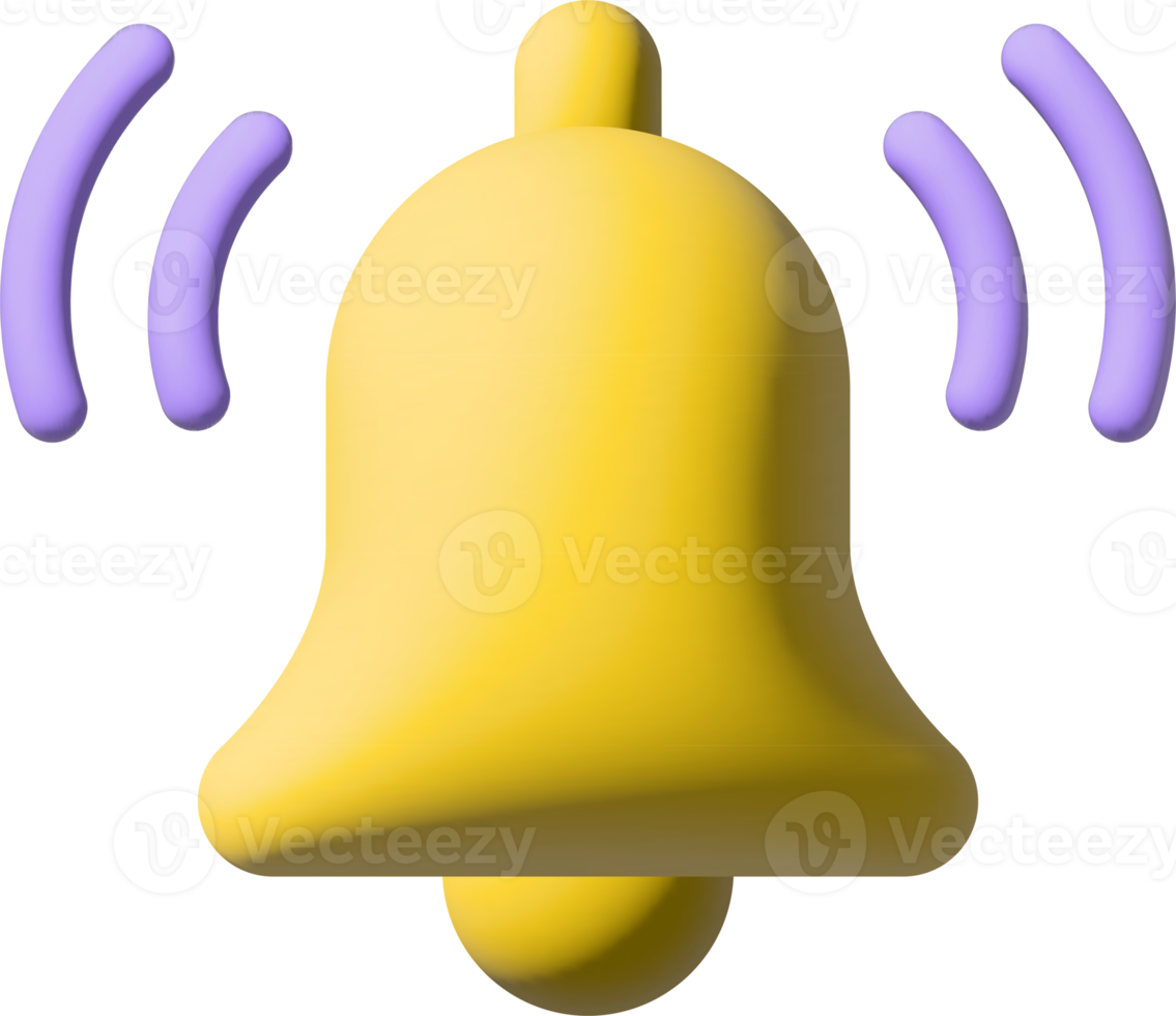 Notification message bell 3d icon png