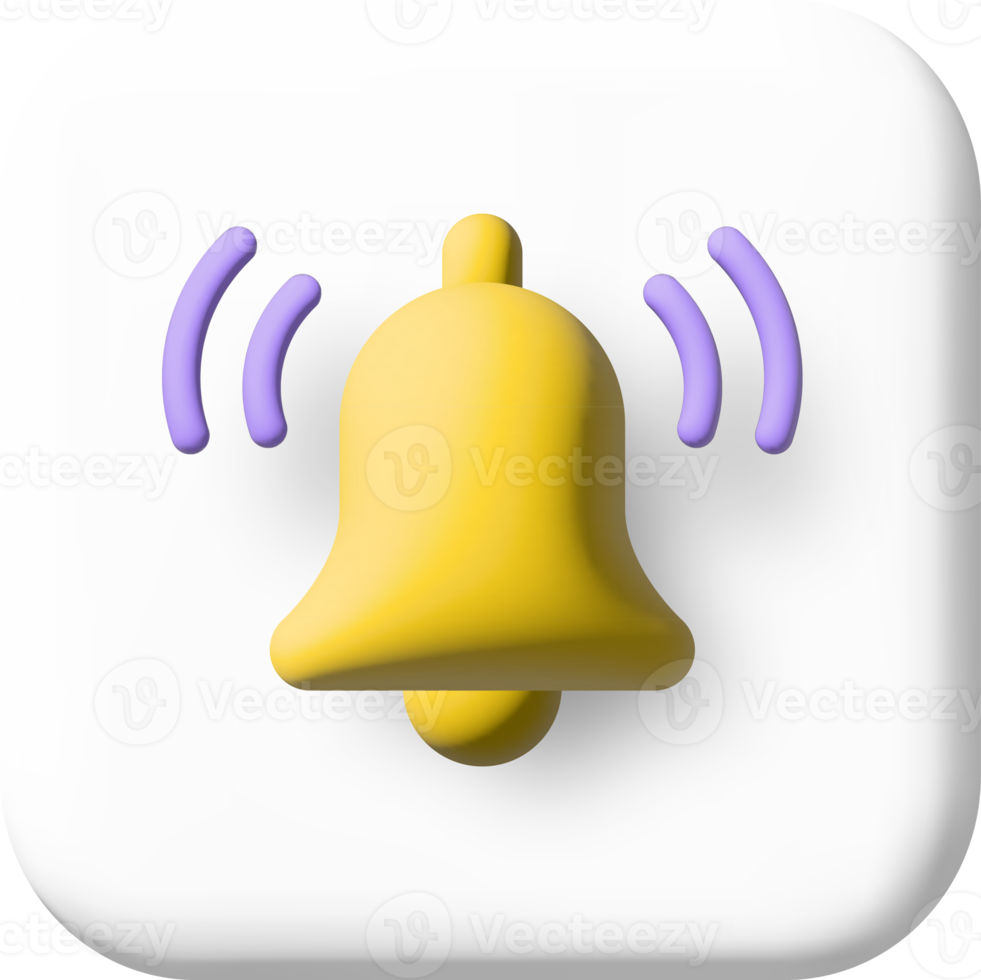 Notification message bell 3d icon 22876366 PNG
