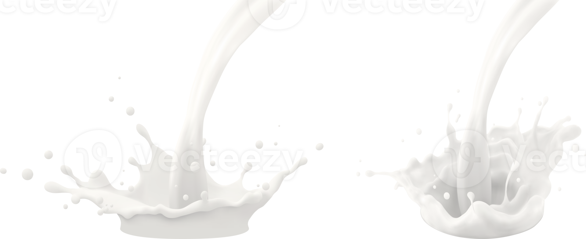 Milk jet, milky splash, realistic liquid white splash on isolated background. 3d illustration. png