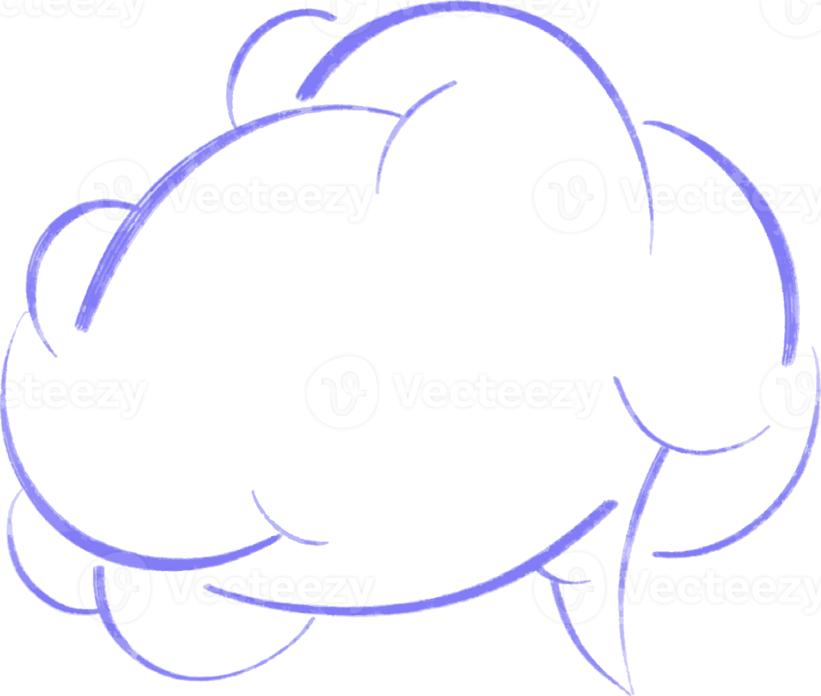 ilustración habla burbujas mano dibujado png