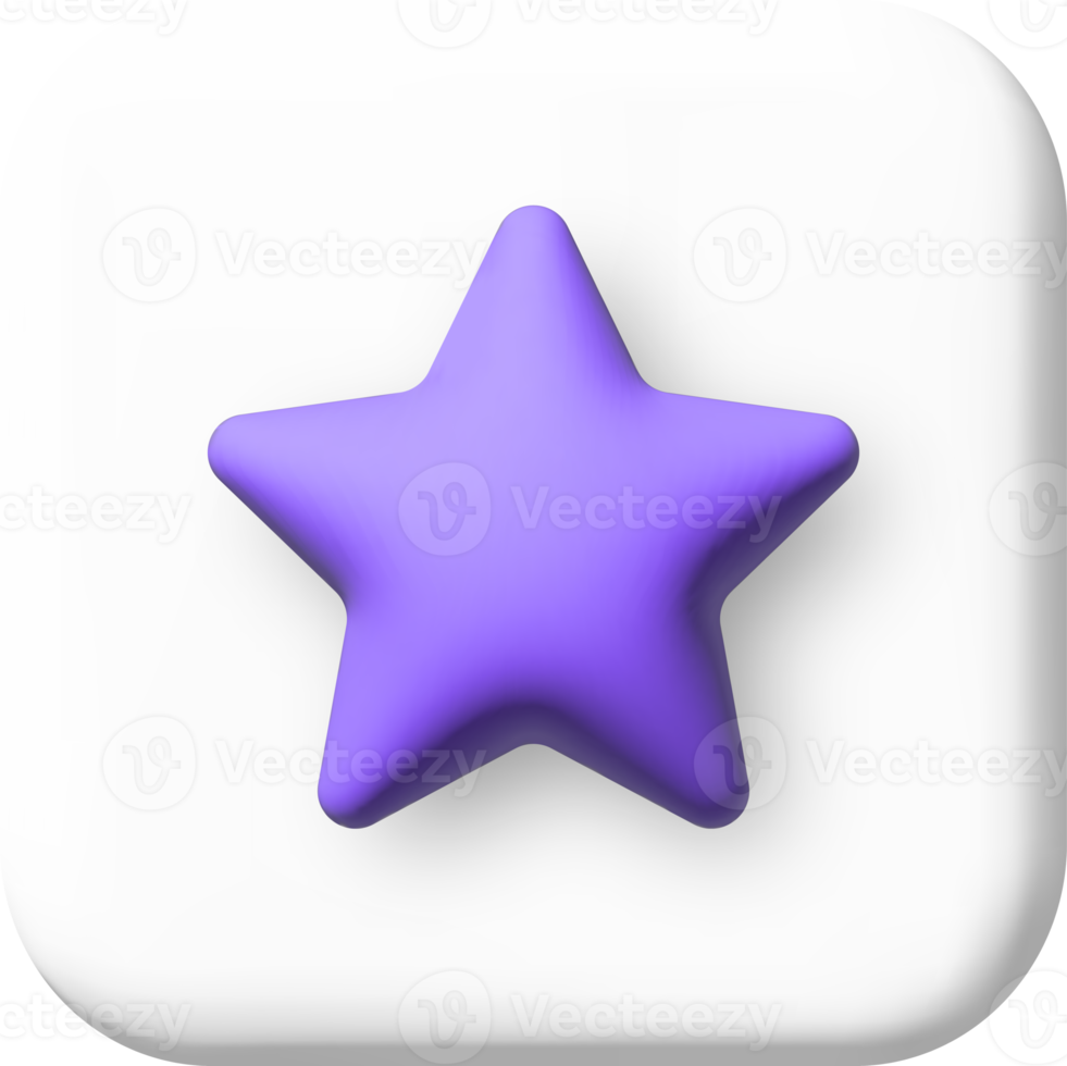 Realistic 3d star icons design of the object. png