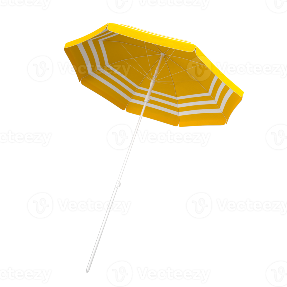 Yellow beach umbrella parasol png