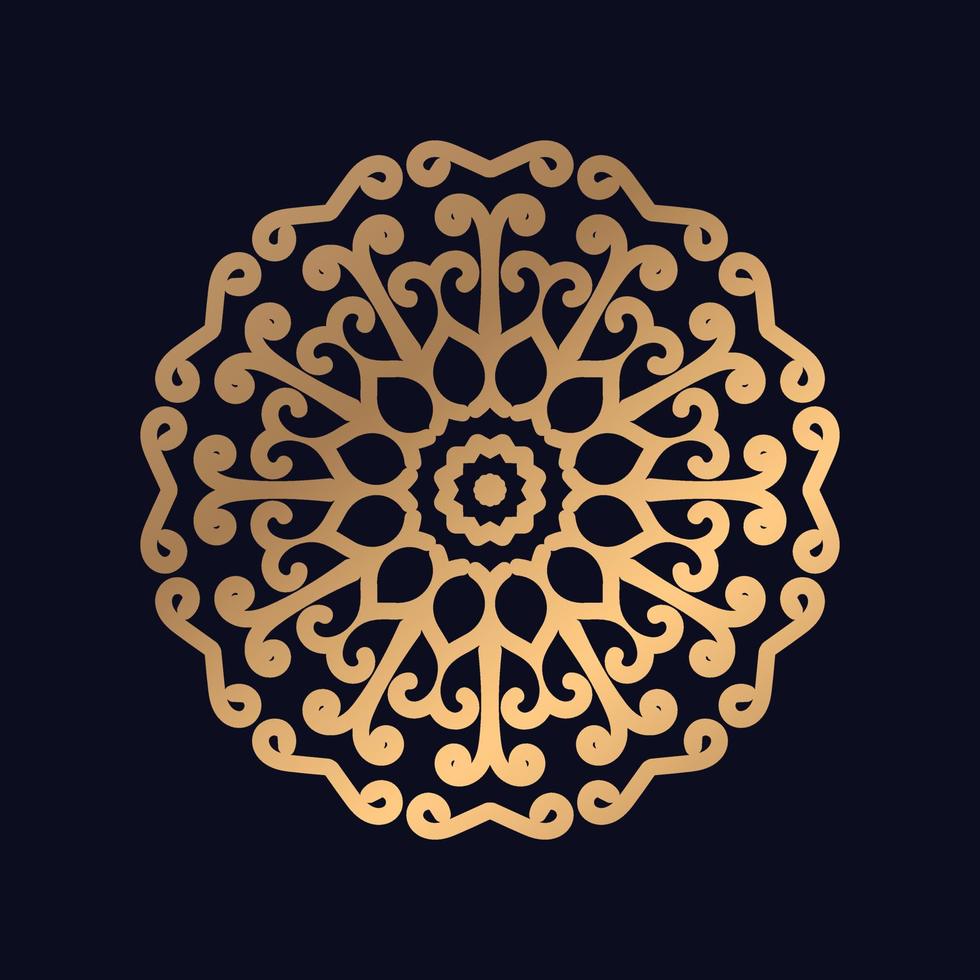 Golden Colorful mandala design with Luxury pattern Background vector