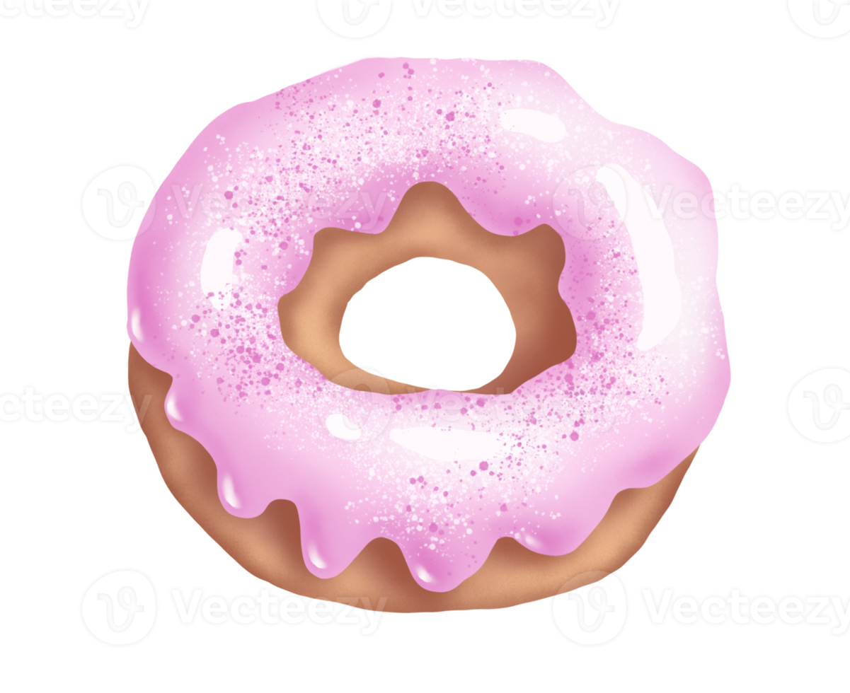 Donut. Sweets. Digital illustration png
