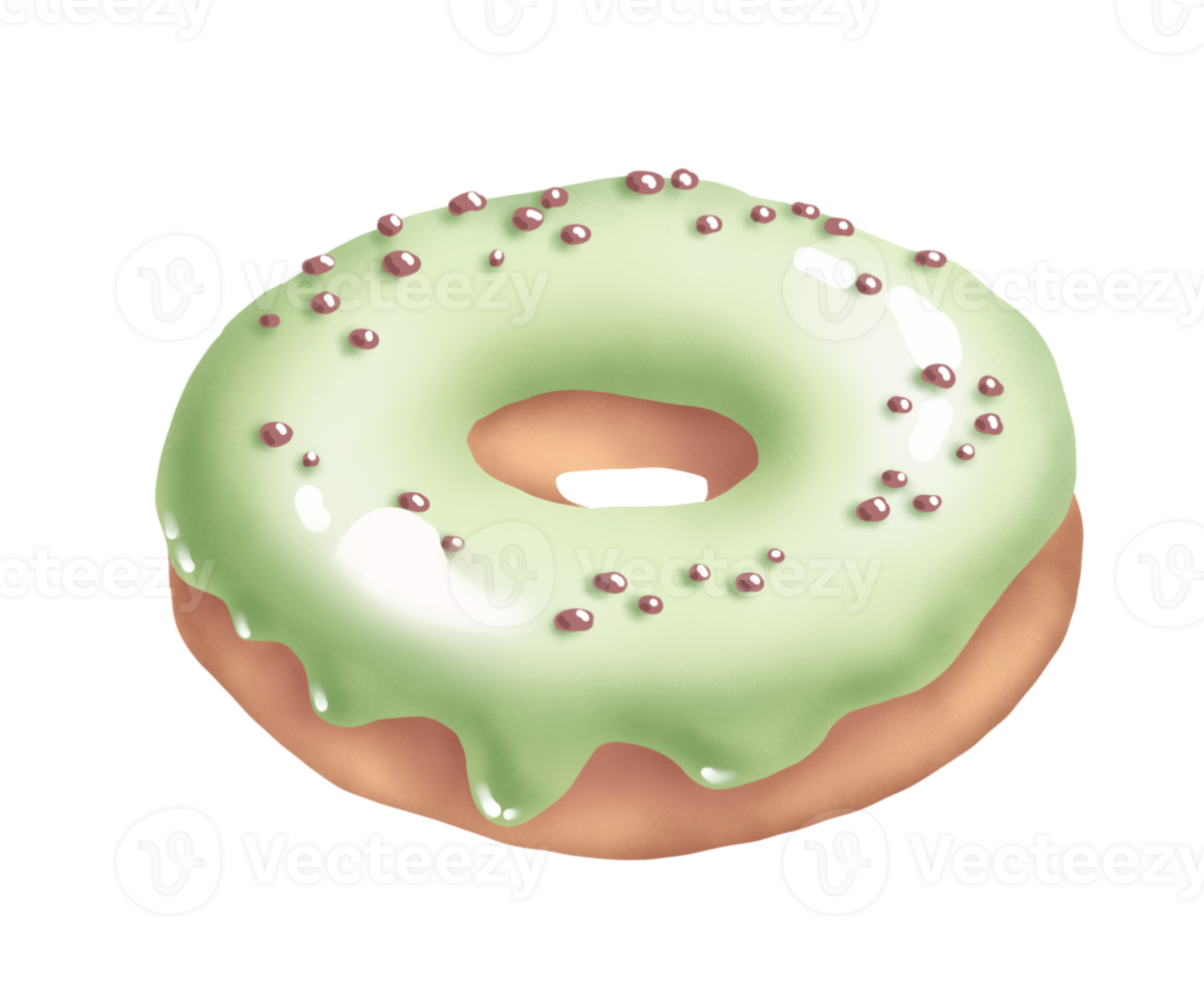 Donut. Sweets. Digital illustration png