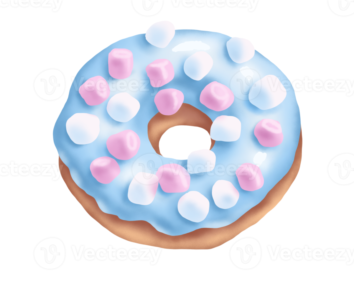 Donut. Sweets. Digital illustration png