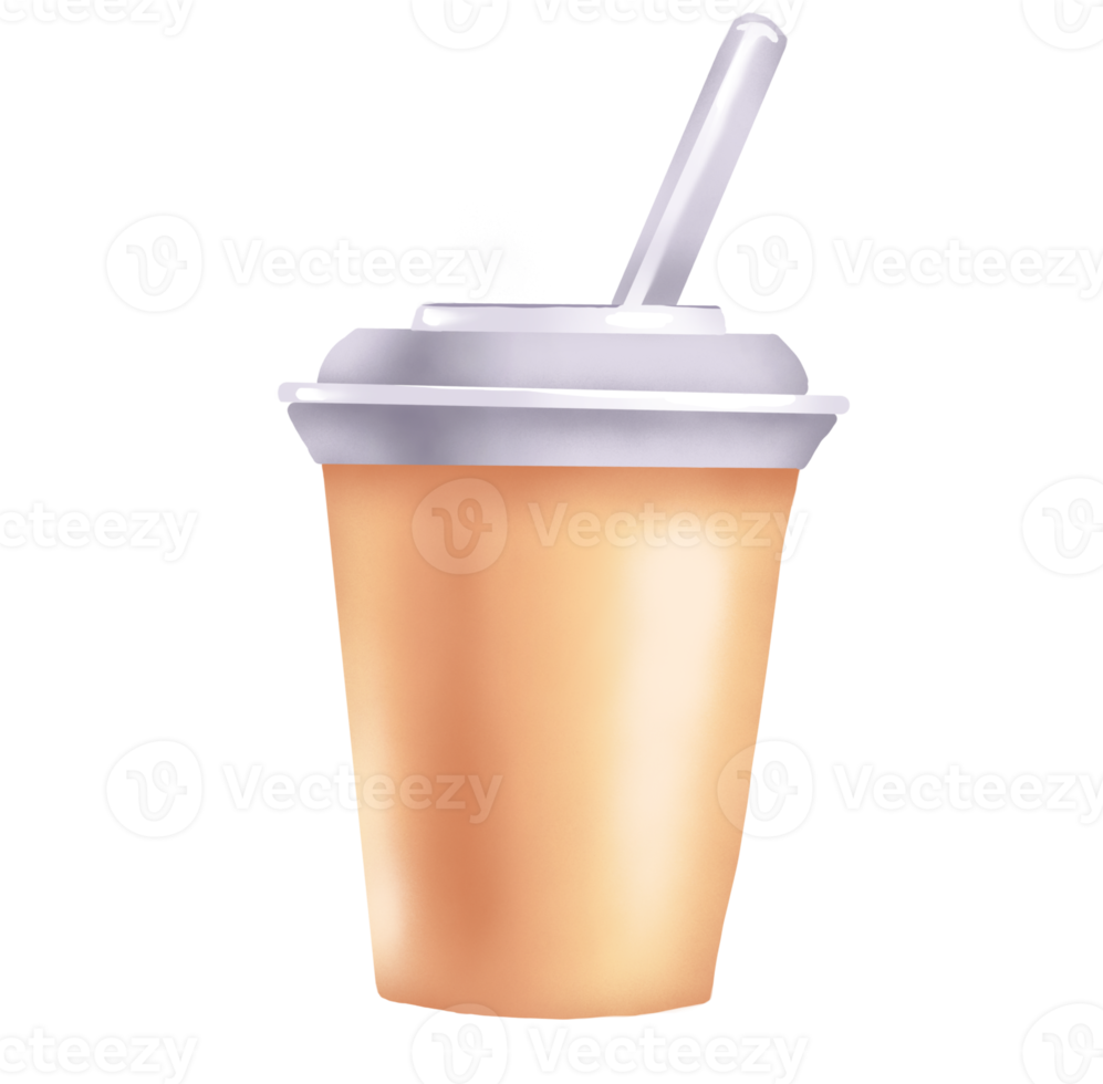 Paper cup. Digital illustration png