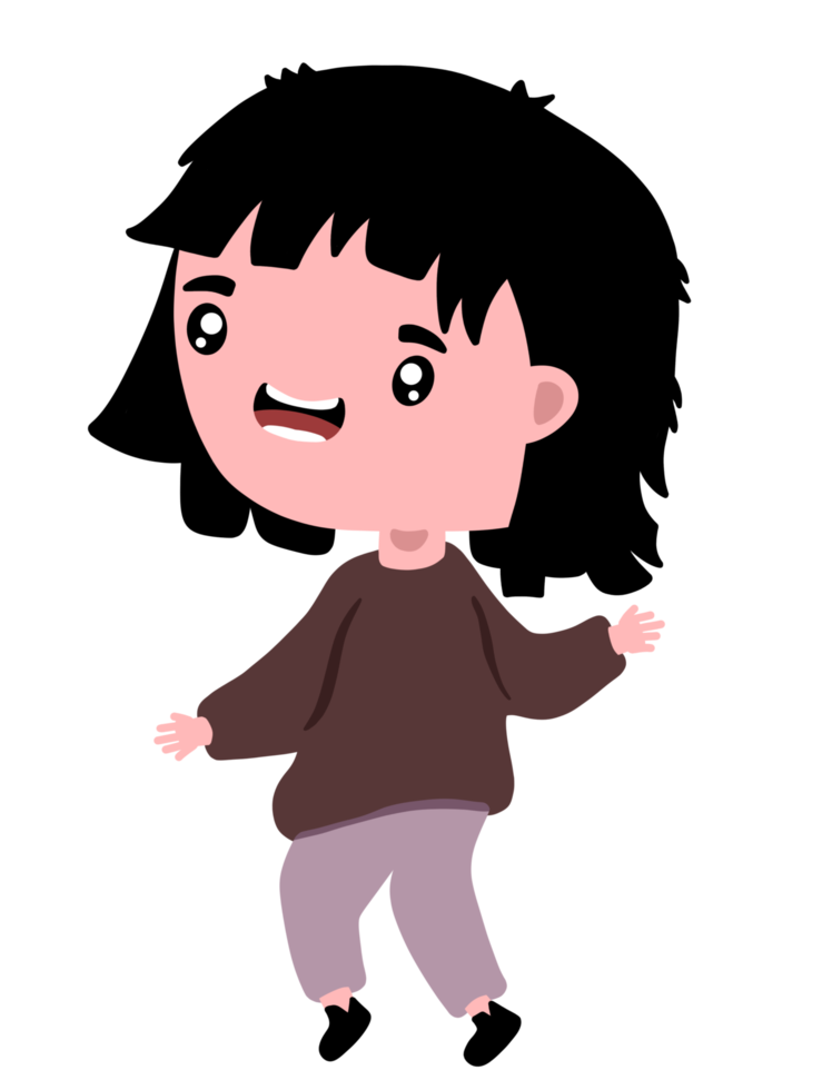 sonrisa niña dibujos animados png